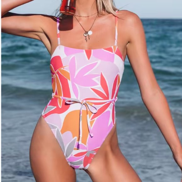 Cupshe Other - Cupshe Asia Floral Backless One Piece Swimsuit - M